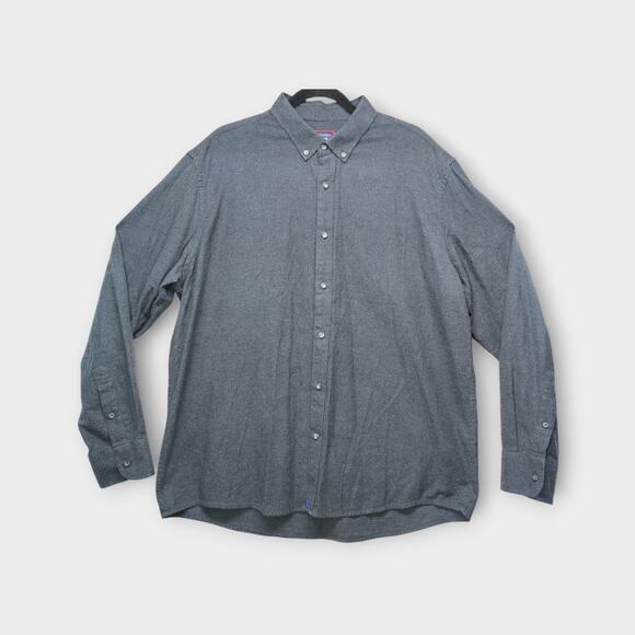 Mens UNTUCKit Dark Gray Long Sleeve Button Up Shirt 100% Cotton Size XXL - Picture 2 of 4